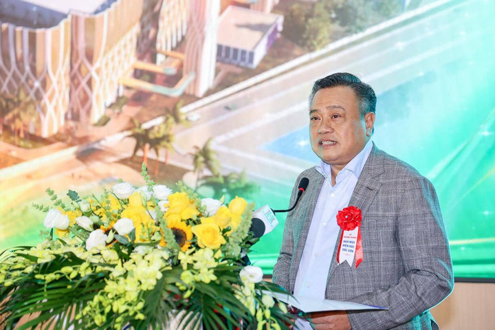 Chủ tịch Hà Nội phát biểu tại lễ khánh thành.