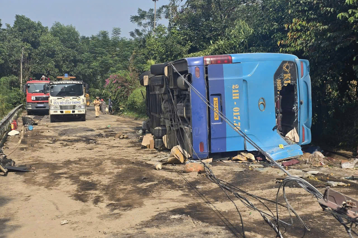 Hiện trường nơi xảy ra vụ tai nạn.