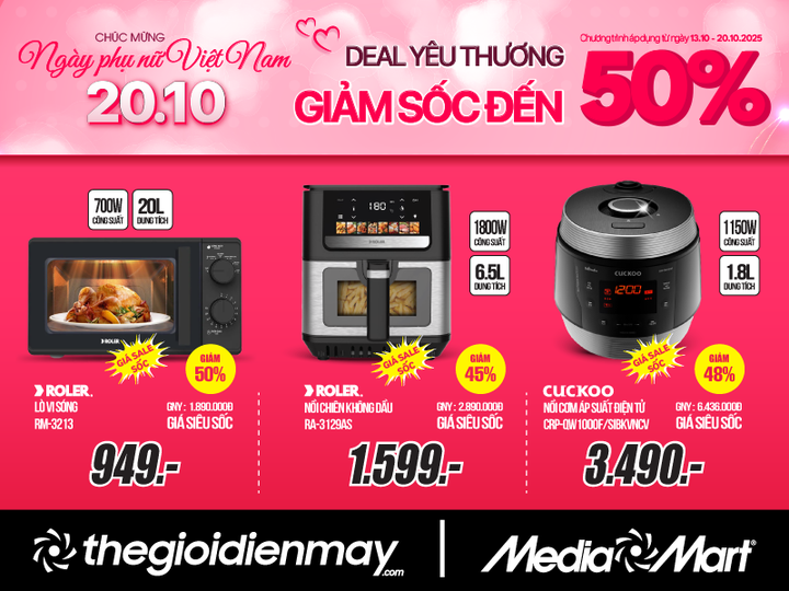 Giảm sâu tới 50% dịp 20/10: MediaMart tung 'deal hời' thay lời yêu thương - 4