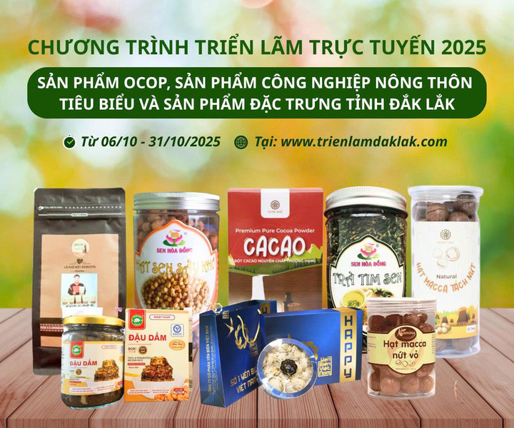 Triển lãm trực tuyến sản phẩm tỉnh Đắk Lắk năm 2025 - 2