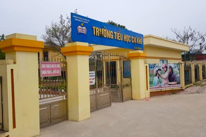 Trường Tiểu học Cự Khê, xã Bình Minh, Hà Nội. Ảnh: FBNT.