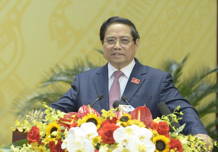 Thủ tướng Phạm Minh Chính dự và trực tiếp chỉ đạo tại buổi khai mạc Đại hội đại biểu Đảng bộ Thanh Hoá lần thứ XX. (Ảnh: BTC)