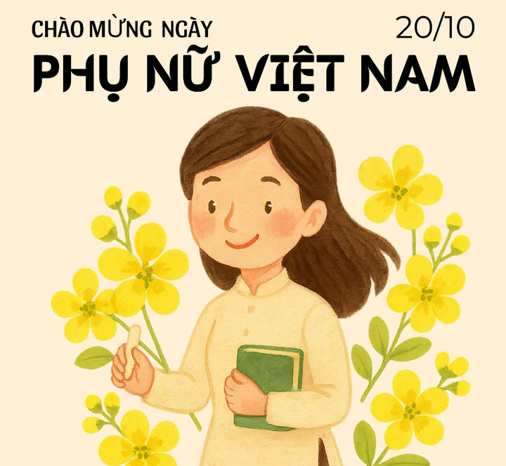 Tấm thiệp ý nghĩa chúc mừng cô giáo nhân ngày Phụ nữ Việt Nam.