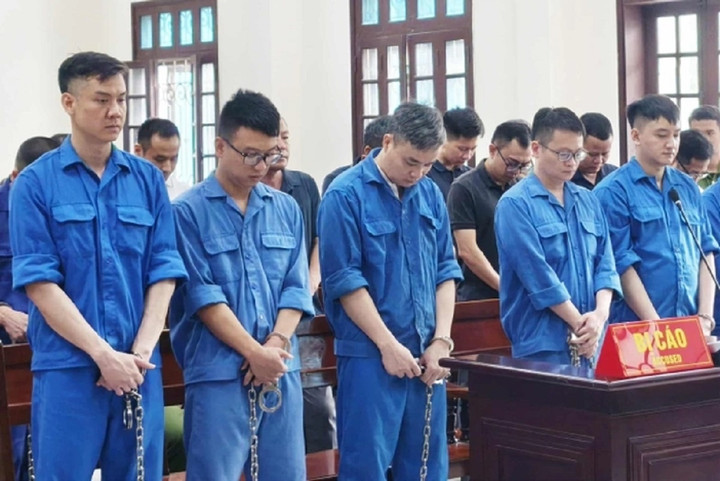 Các bị cáo tại phiên toà