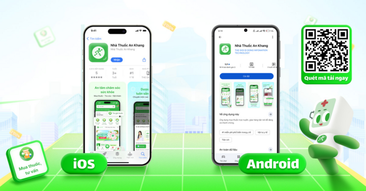 Ứng dụng Nhà Thuốc An Khang đã có mặt trên cả hai nền tảng iOS và Android.