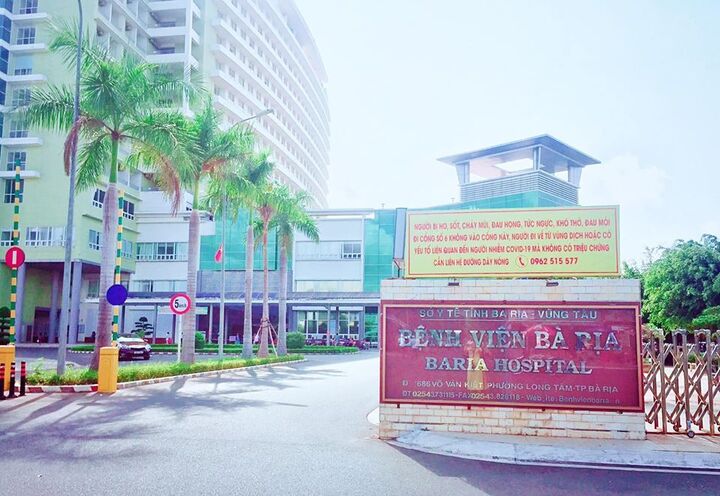 Bệnh viện Đa khoa Bà Rịa. (Ảnh: website bệnh viện)