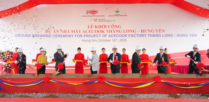 Lễ động thổ Nhà máy Acecook Việt Nam tại Khu công nghiệp Thăng Long II.