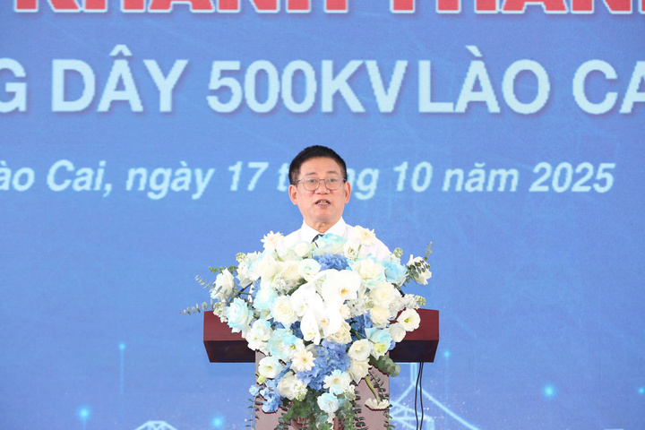 Wakil Perdana Menteri Ho Duc Phoc berpidato pada upacara pelantikan.