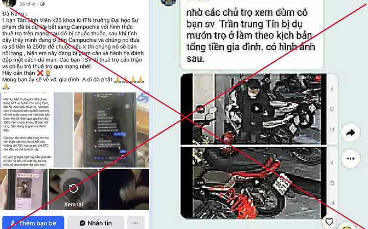 Thông tin nam sinh viên bị bắt cóc là bịa đặt. (Ảnh: C.A)