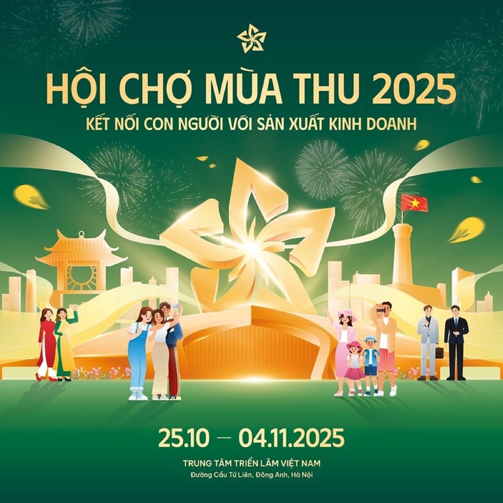 Lễ khai mạc Hội chợ mùa Thu 2025 diễn ra vào lúc 20h ngày 25/10.