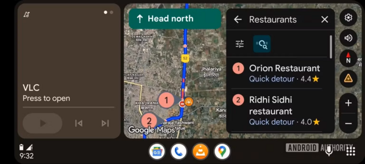 Thử nghiệm thể hiện điểm dừng mới trên ứng dụng Android cho xe ô tô. (Nguồn: Androidpolice)