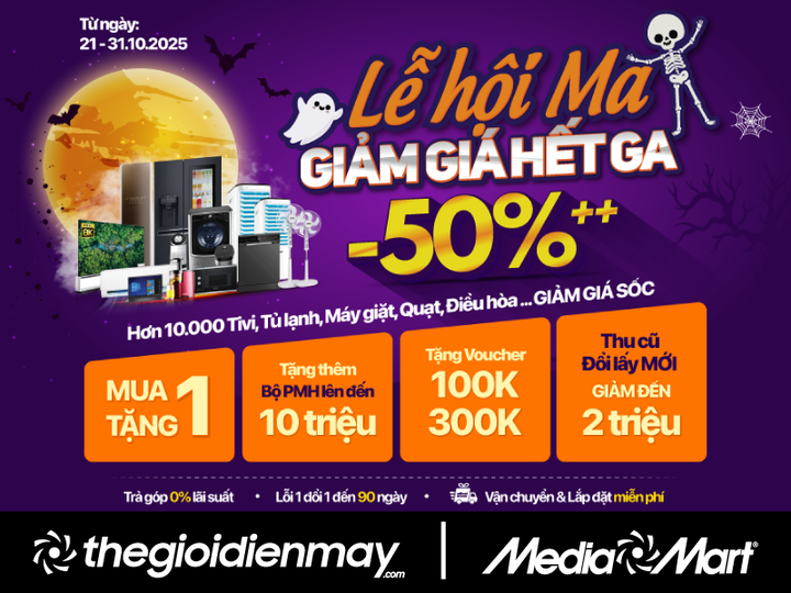 Giảm sâu 50% mùa Halloween: MediaMart triển khai chương trình khuyến mại lớn - 1