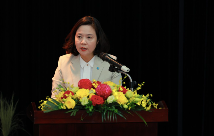 Phó Giám đốc Sở Văn hoá và Thể thao Hà Nội Lê Thị Ánh Mai thông tin về sự kiện.