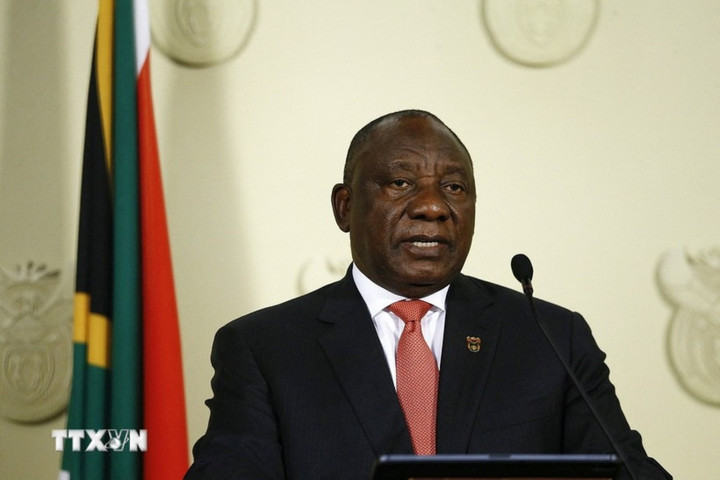 Tổng thống Nam Phi Cyril Ramaphosa. (Ảnh: AFP/TTXVN)