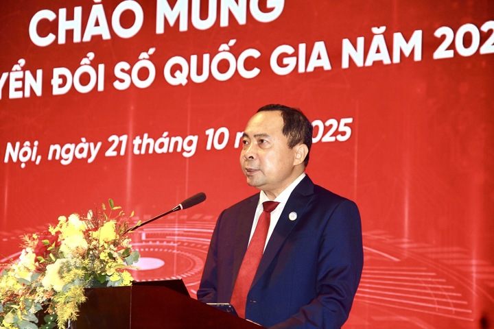 Profesor Madya Dr. Vu Hai Quan, Wakil Menteri Tetap Sains dan Teknologi, memberikan pidato di acara tersebut. (Foto: Minh Son)