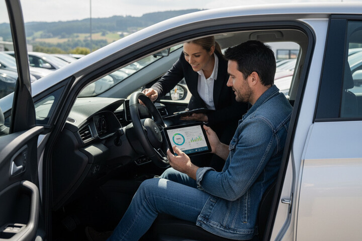 Mua xe điện cũ đang trở thành một lựa chọn hấp dẫn khi giá xe điện mới còn cao. (Ảnh minh họa do AI tạo)