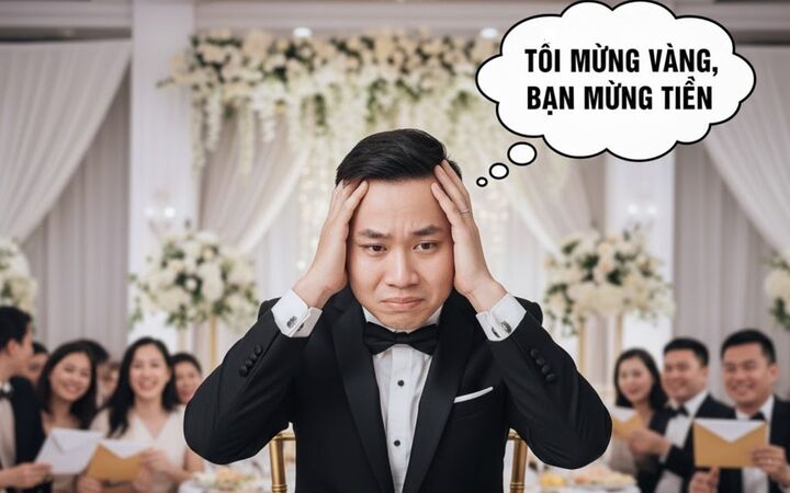 Mừng cưới bạn thân bằng vàng nhưng sau nhiều năm thì nhận lại số tiền tương ứng khiến tôi không khỏi thất vọng. (Ảnh minh họa: AI)
