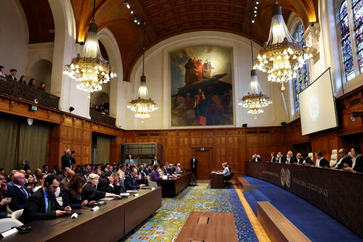 Các thẩm phán của ICJ công bố ý kiến tư vấn không ràng buộc, làm rõ nghĩa vụ của Israel đối với sự hiện diện và hoạt động của Liên hợp quốc cùng các tổ chức quốc tế. (Ảnh: Reuters)