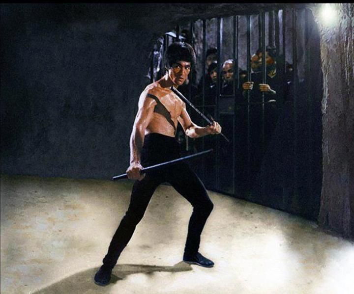 Lý Tiểu Long dùng võ Eskrima trong phim Enter the Dragon