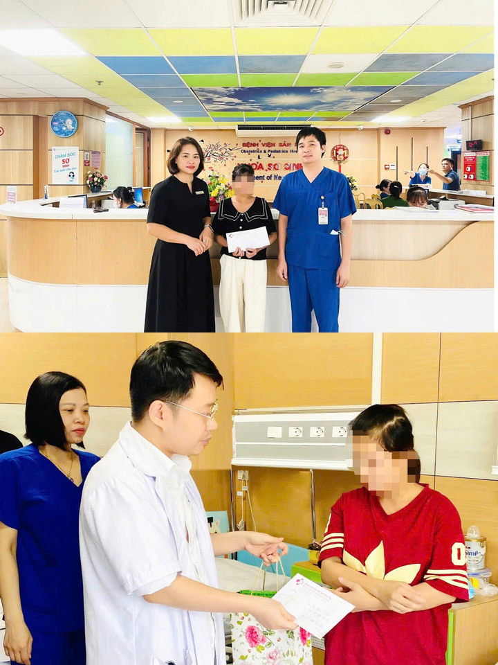 Quỹ hỗ trợ BN có hoàn cảnh khó khăn của bệnh viện và tập thể cán bộ Khoa Sơ sinh BV Sản Nhi tỉnh Phú Thọ hỗ trợ chi phí sinh hoạt cho gia đình bệnh nhi.