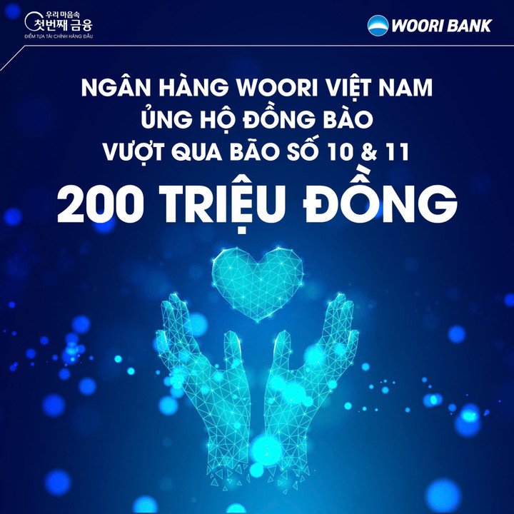 Ngân hàng Woori Việt Nam chung tay ủng hộ đồng bào bị thiệt hại bởi bão lũ - 1