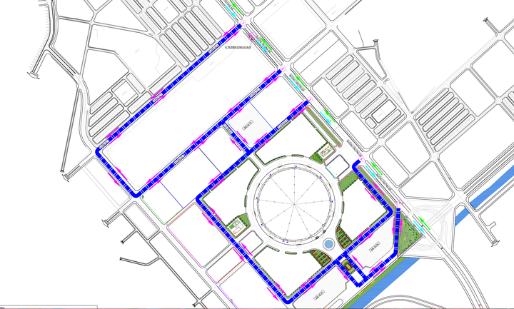 Bản đồ chỉ dẫn lối vào Trung tâm Triển lãm Việt Nam.