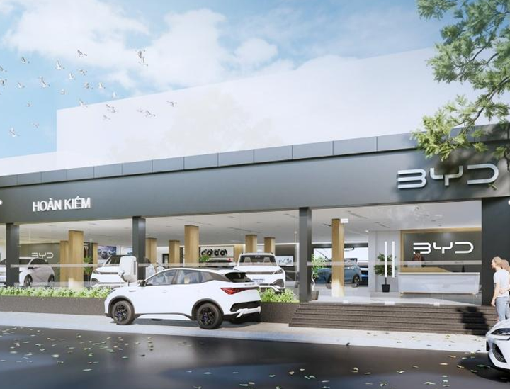 Không gian showroom BYD HTA Hoàn Kiếm.