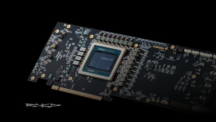 Bo mạch tích hợp chip xử lý AI Furiosa Renegade - sản phẩm của hãng bán dẫn Hàn Quốc FuriosaAI.