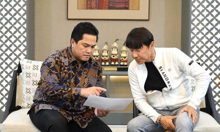 Huấn luyện viên Shin Tae-yong và ông Erick Thohir từng gắn bó mật thiết với nhau.