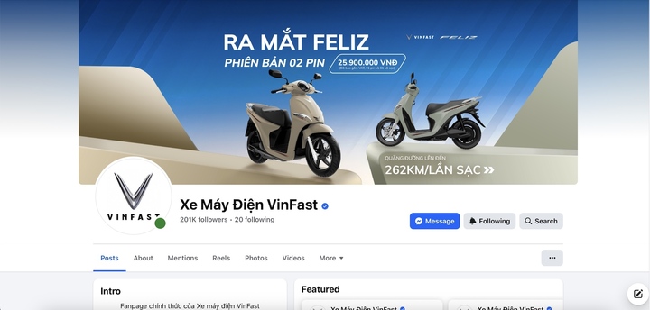 Fanpage chính thức của Xe máy điện VinFast.