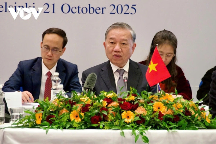 Chiều 21/10, Tổng Bí thư Tô Lâm tới dự và chủ trì buổi gặp gỡ các doanh nghiệp Phần Lan tiêu biểu