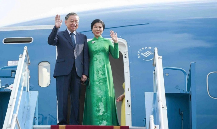 Tổng Bí thư Tô Lâm và Phu nhân. (Ảnh: VOV)