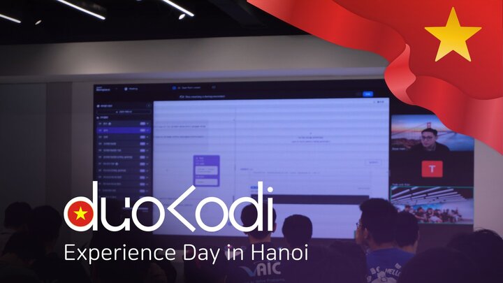 DuoCodi Experience Day-evenemanget i Hanoi introducerar BNV Solutions AI-inlärningsplattform för applikationsprogrammering.