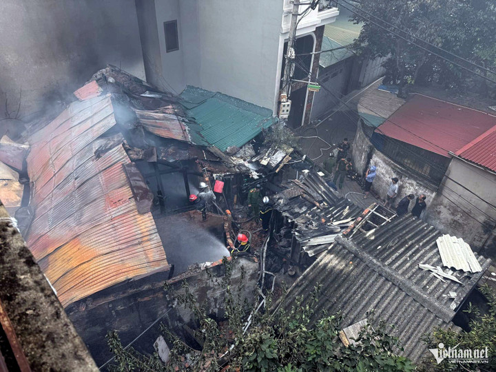 Hiện trường vụ cháy. (Ảnh: ĐH)