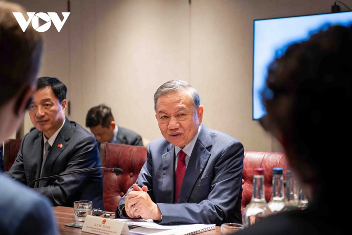 Tổng Bí thư Tô Lâm phát biểu tại tọa đàm.