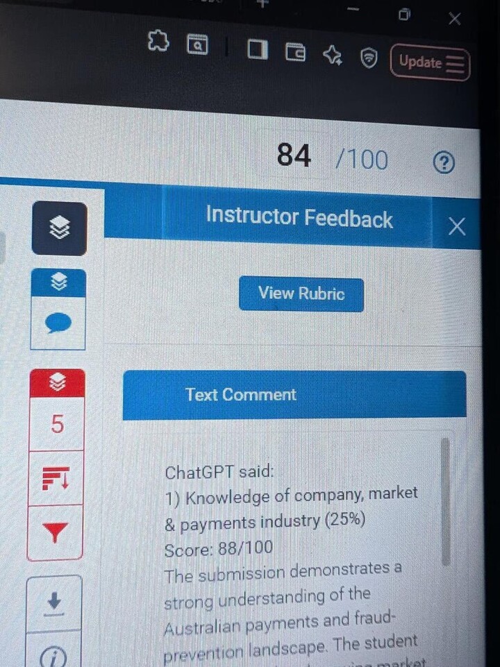 ພາບຫນ້າຈໍຂອງຄວາມຄິດເຫັນຂອງນັກສຶກສາ UNSW PhD ທີ່ຖືກກ່າວຫາວ່າສ້າງຂຶ້ນໂດຍ AI. (ພາບ: X/Churgersasx)