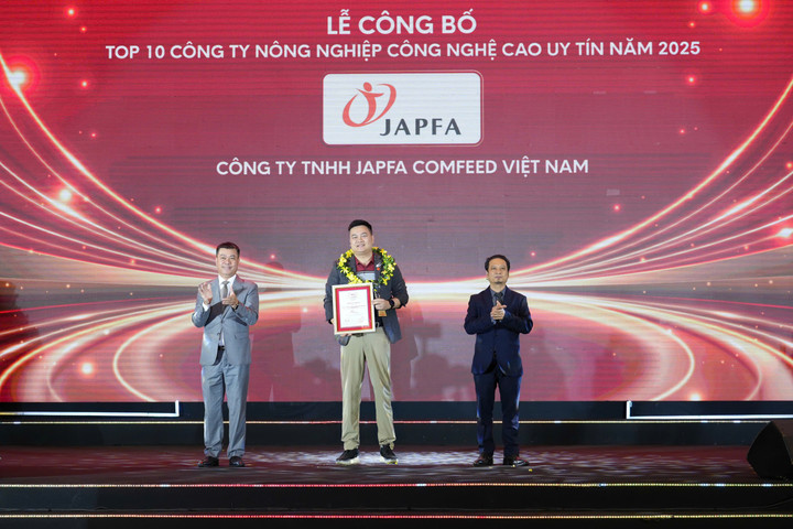 Japfa Việt Nam được vinh danh trong Top 10 Công ty uy tín ngành Nông nghiệp công nghệ cao năm 2025.