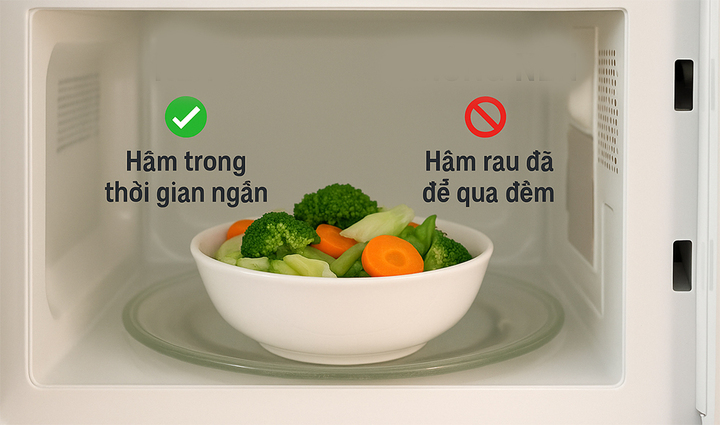 Hâm nóng rau bằng lò vi sóng, nên hay không? - 2