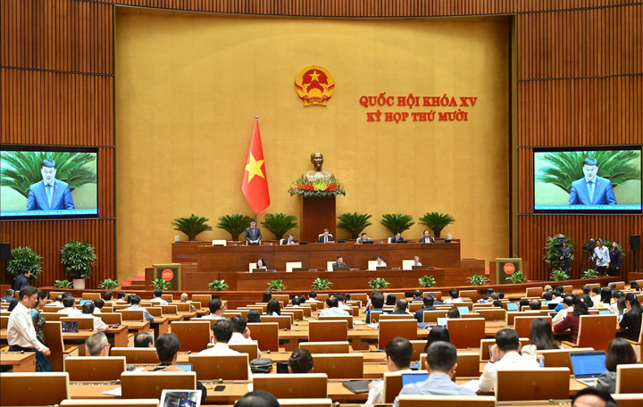 Quang cảnh phiên họp Quốc hội chiều 29/10.