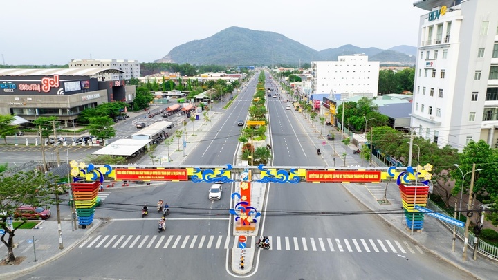 ជ្រុងមួយនៃវួដ Phu My ដែលមើលឃើញពីខាងលើ។ (រូបថត៖ Quang Vu)