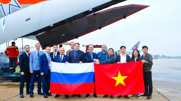 Chuyến hàng viện trợ thể hiện tình hữu nghị giữa 2 nước Nga và Việt Nam.