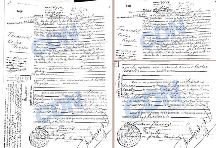 Giấy tờ gốc chứng minh cầu thủ Garces không phải người gốc Malaysia.