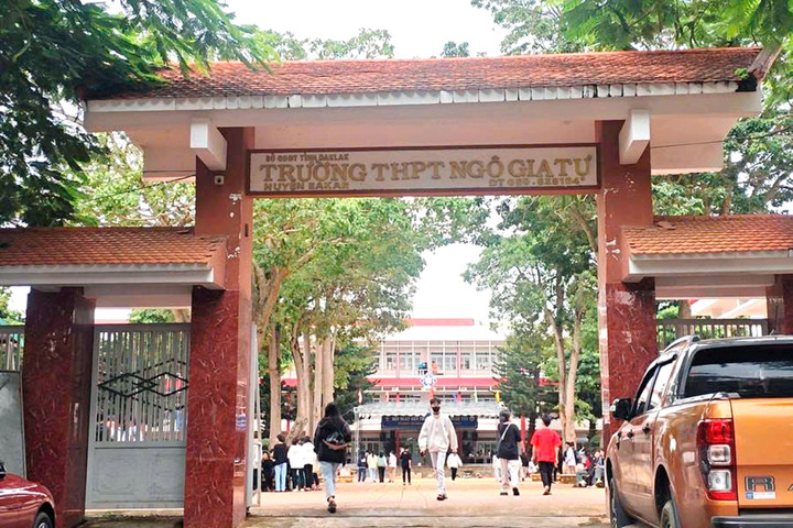 Trường THPT số 1 Ngô Gia Tự - nơi ông T. công tác.