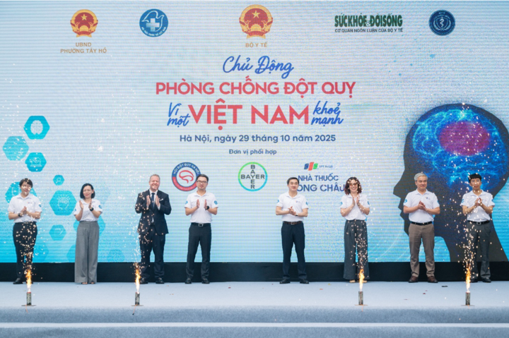Sự kiện khởi động Chương trình Hợp tác Chiến lược Quốc gia về Phòng và Quản lý Đột quỵ. (Ảnh: Thanh Bình)