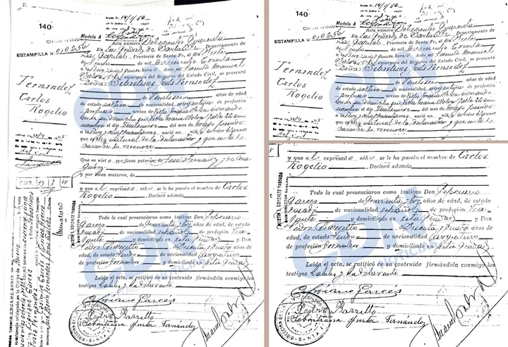 Giấy tờ gốc chứng minh cầu thủ Garces không phải người gốc Malaysia.