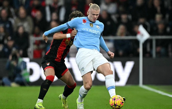 Man City chạm trán Bournemouth tại Premier League.