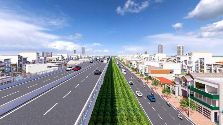 ຕາມແຜນການອອກແບບ, ເສັ້ນທາງແກນເໜືອ-ໃຕ້ຈະມີທາງພູສູງ 7,2 ກິໂລແມັດ, ມີ 4 ເລນ ທີ່ໄດ້ຮັບການອອກແບບດ້ວຍຄວາມໄວ 80 ກິໂລແມັດຕໍ່ຊົ່ວໂມງ ແລະ ທາງລຸ່ມຂະໜາດເບື້ອງລຸ່ມມີ 3 ເລນ. (ທີ່ມາ: ກົມກໍ່ສ້າງ)