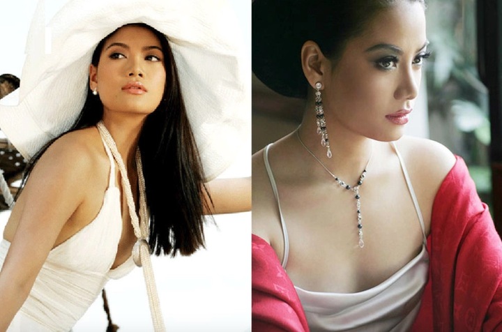 Đến năm 2005, gương mặt Trương Ngọc Ánh vẫn giữ nguyên những nét vuông vức như thời thiếu nữ. Người đẹp thường trang điểm nhấn vào đôi mắt và tạo khối trên gương mặt để mũi trông cao hơn.