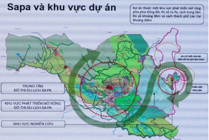 Mô phỏng dự án Trung tâm Huấn luyện thể thao quốc gia tại Sa Pa. (Ảnh: Báo Lào Cai)