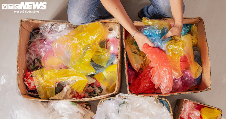 Túi nilong được phân loại để tái chế.